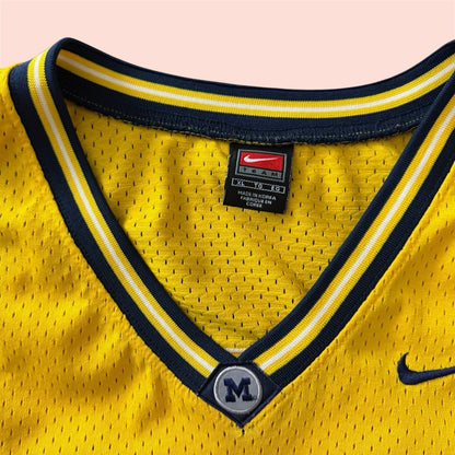 Nike NCAA Michigan Wolverines #4 Chris Webber College Basketball Jersey Mens XL