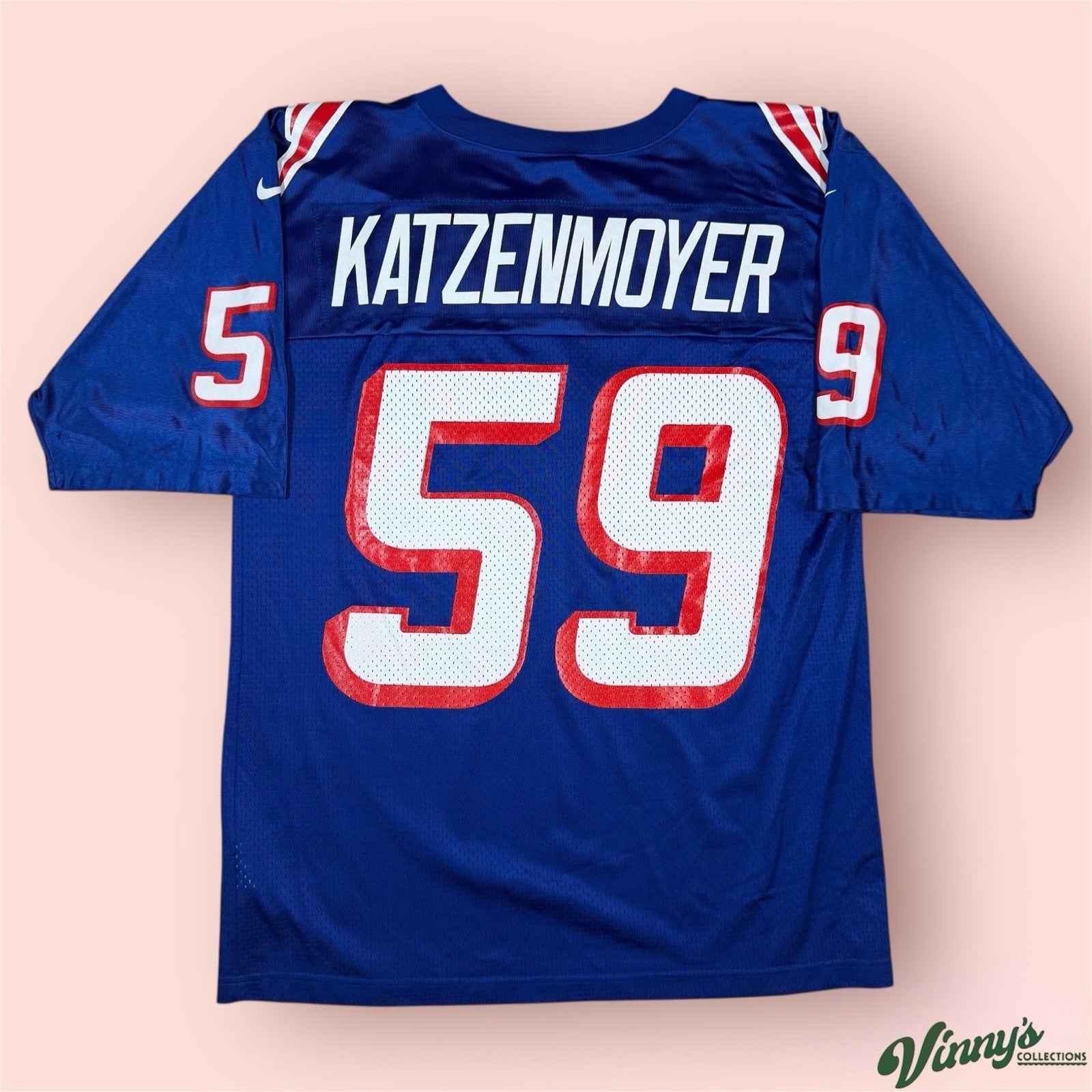 Nike NFL New England Patriots Andy Katzenmoyer Football Jersey Mens Medium