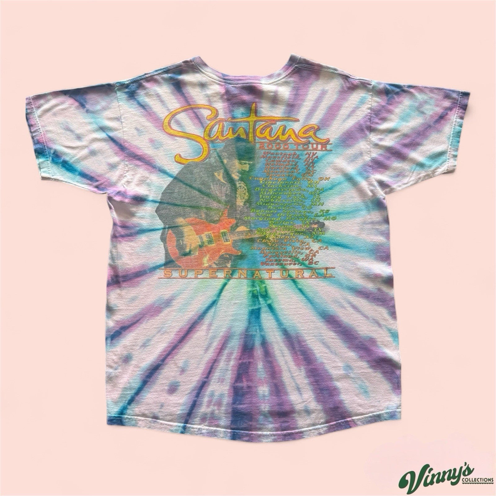 Vintage 2000 Santana Supernatural Tour Shirt Mens XL