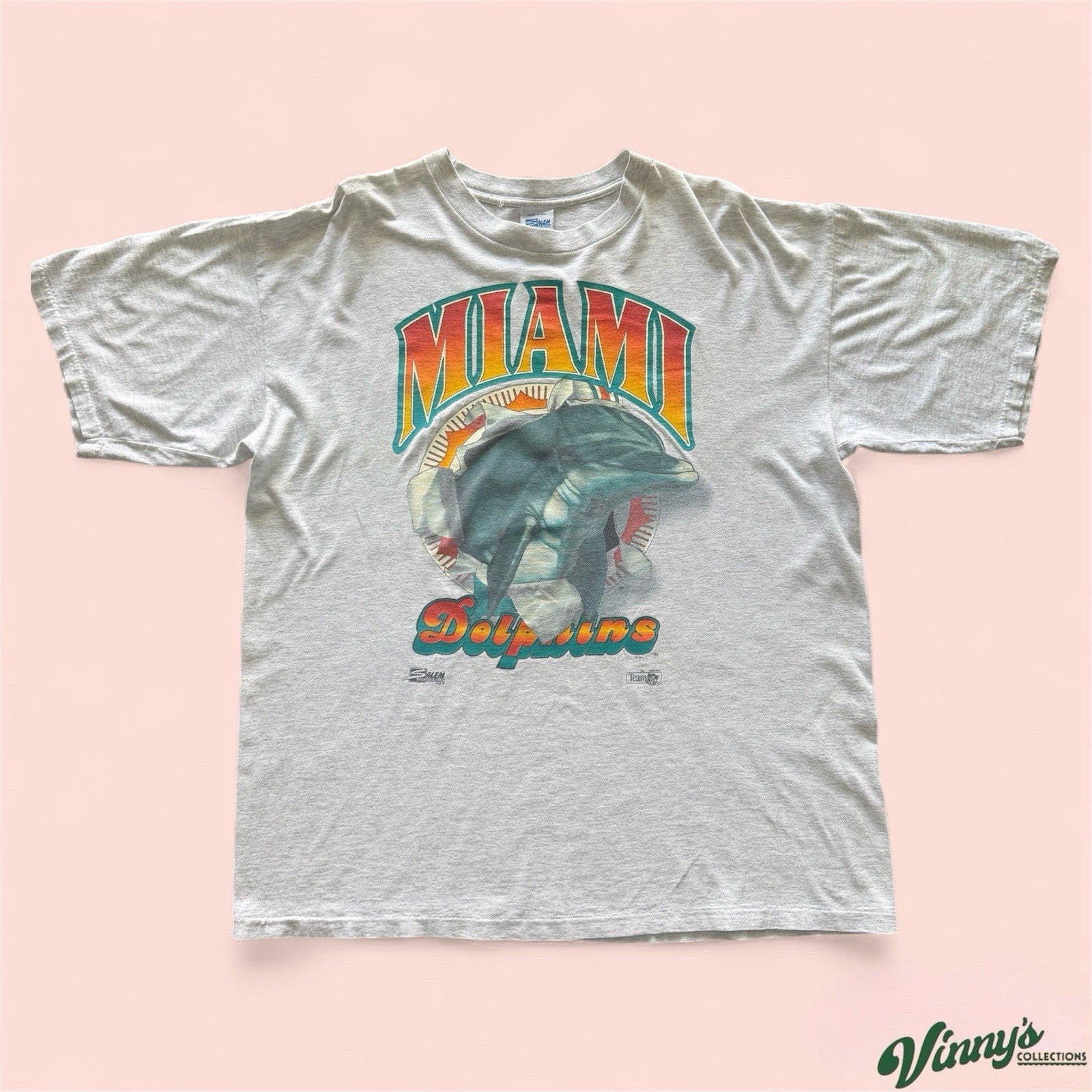 Vintage Salem Sportswear NFL Miami Dolphins Football Shirt Mens XL
