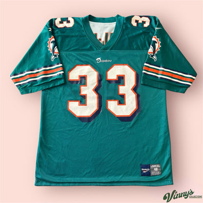 Reebok NFL Miami Dolphins Kareem Abdul Jabbar Football Jersey Mens Large 48