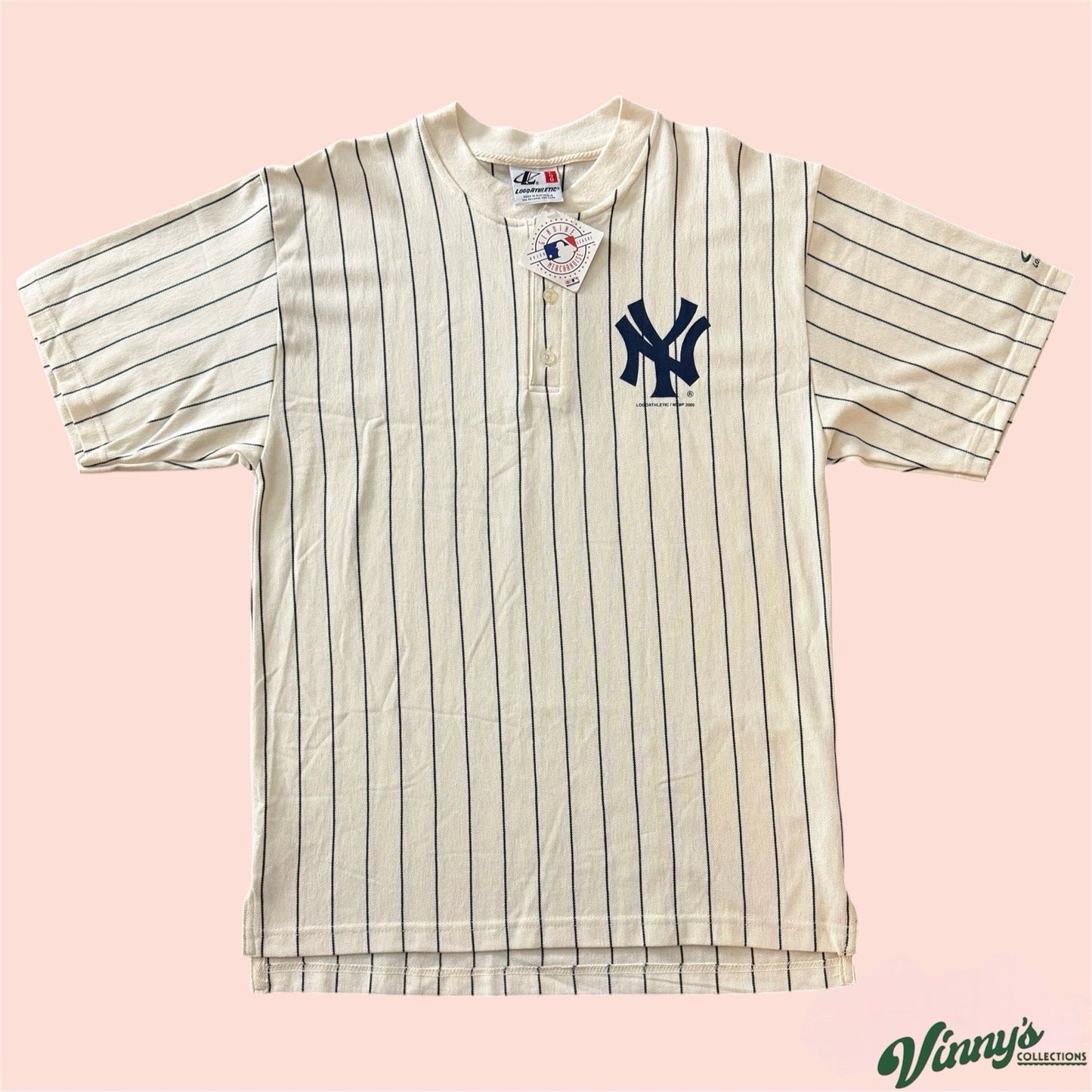 Vintage 2000 Logo Athletic MLB New York Yankees Baseball Shirt Mens Large