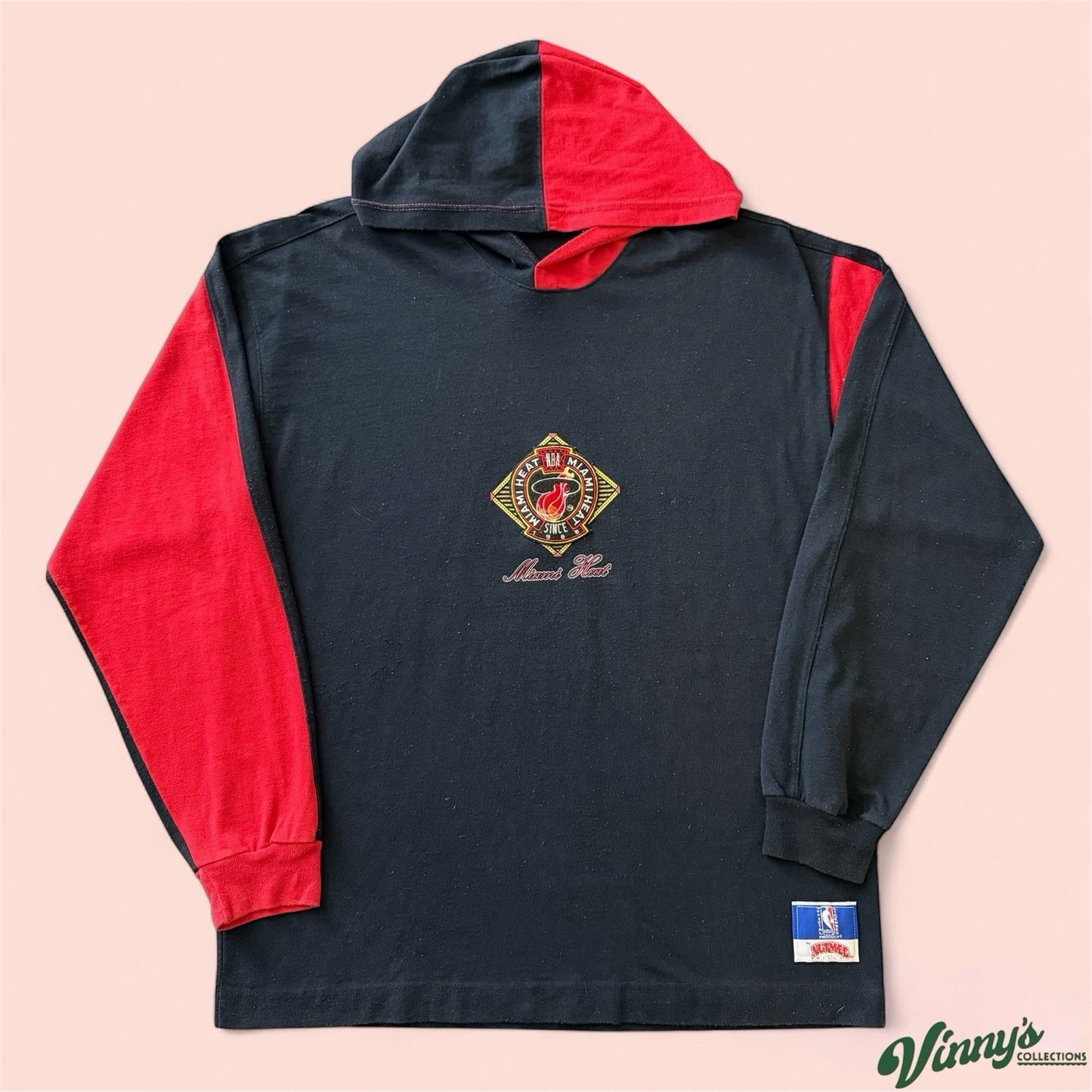 Vintage Nutmeg NBA Miami Heat Basketball Hoodie Shirt Mens Large