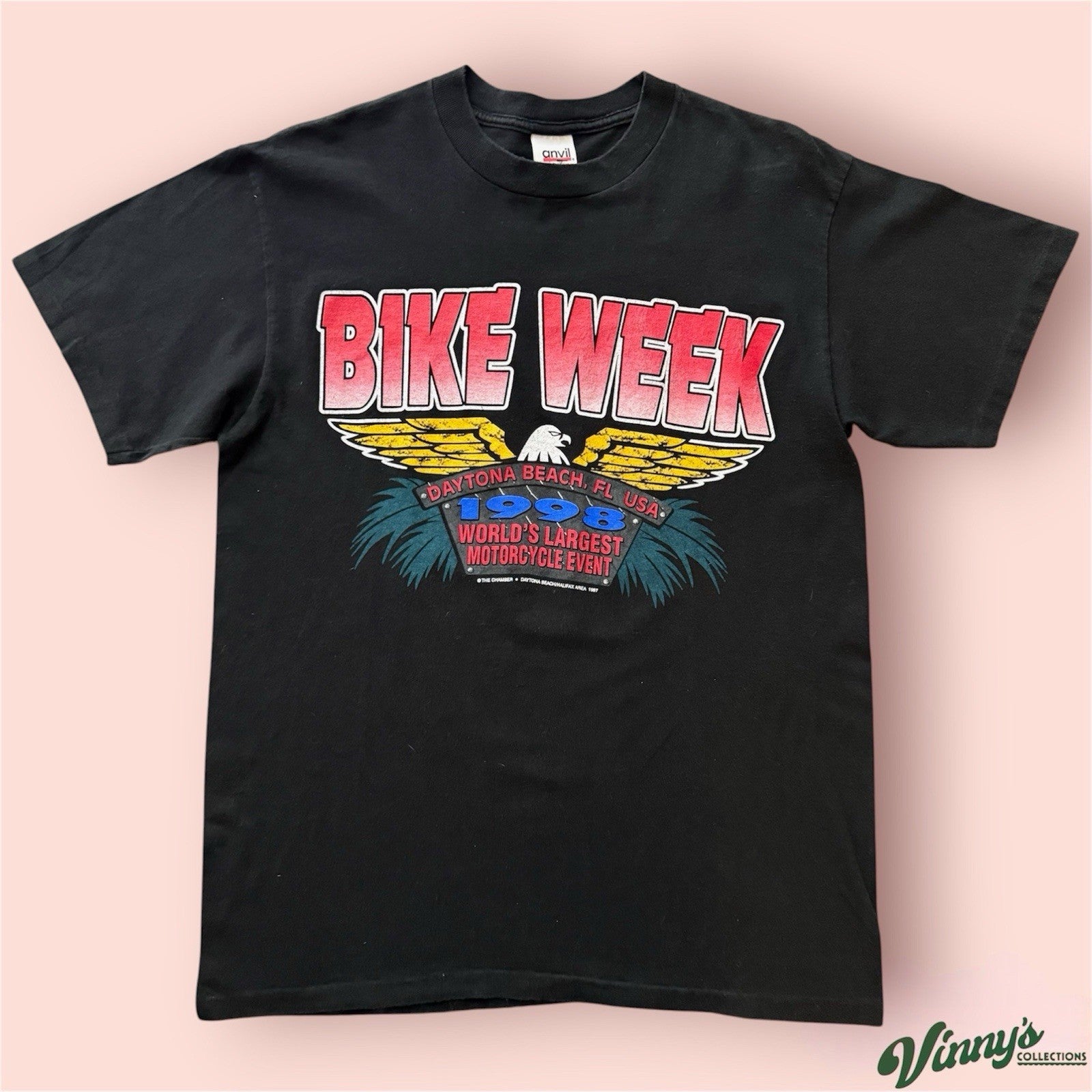 Vintage 1998 Bike Week Daytona International Speedway Tee Shirt Mens Large