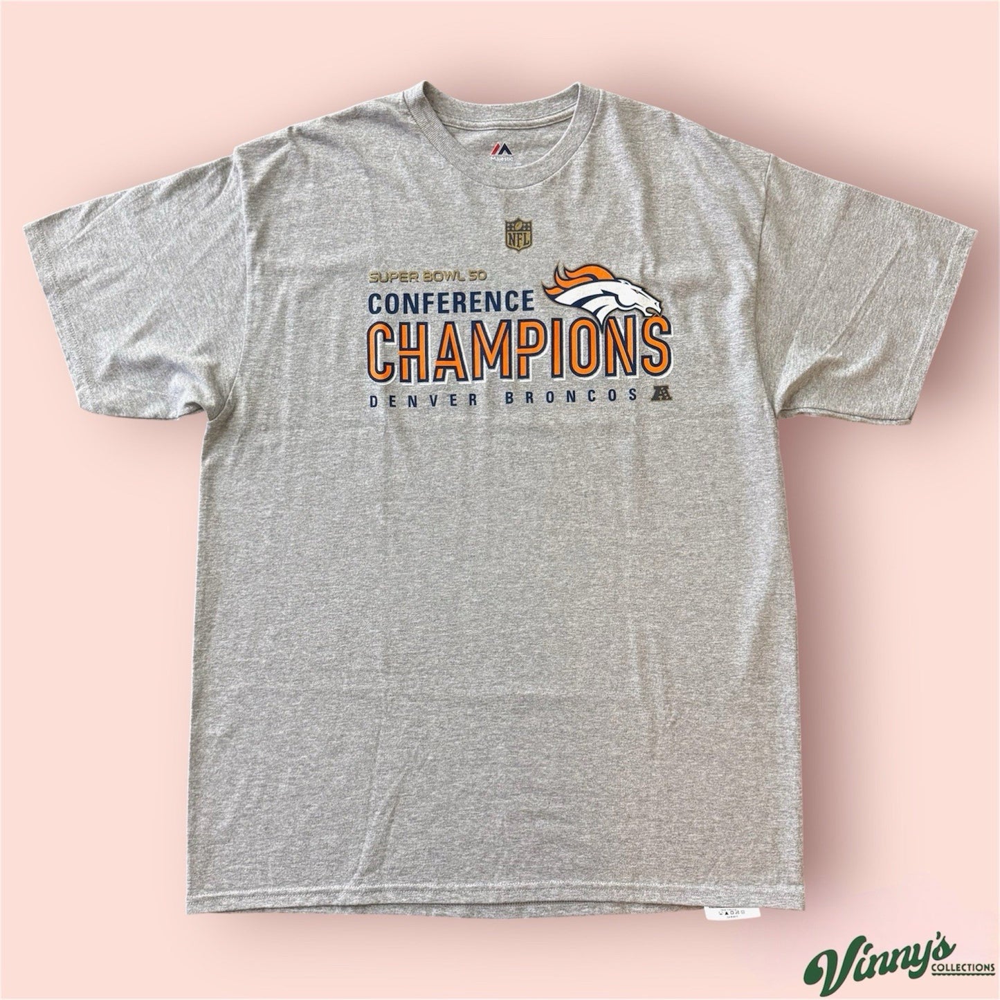 Majestic 2016 NFL Denver Broncos Conference Champions Football Shirt Mens XL