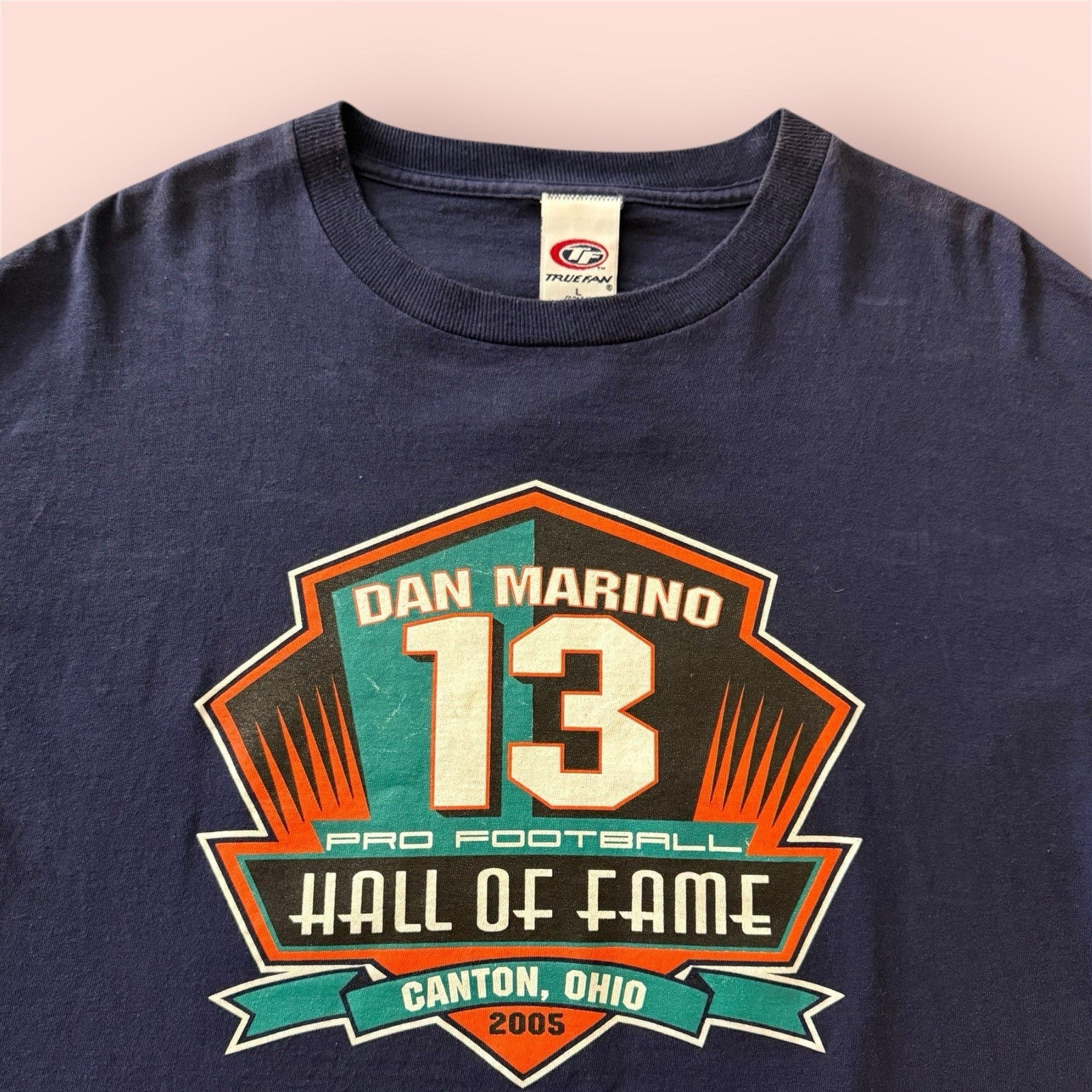 Vintage True Fan NFL Miami Dolphins Dan Marino Football Shirt Mens Large