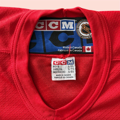 Vintage CCM NHL New Jersey Devils Hockey Jersey Youth Kids Large
