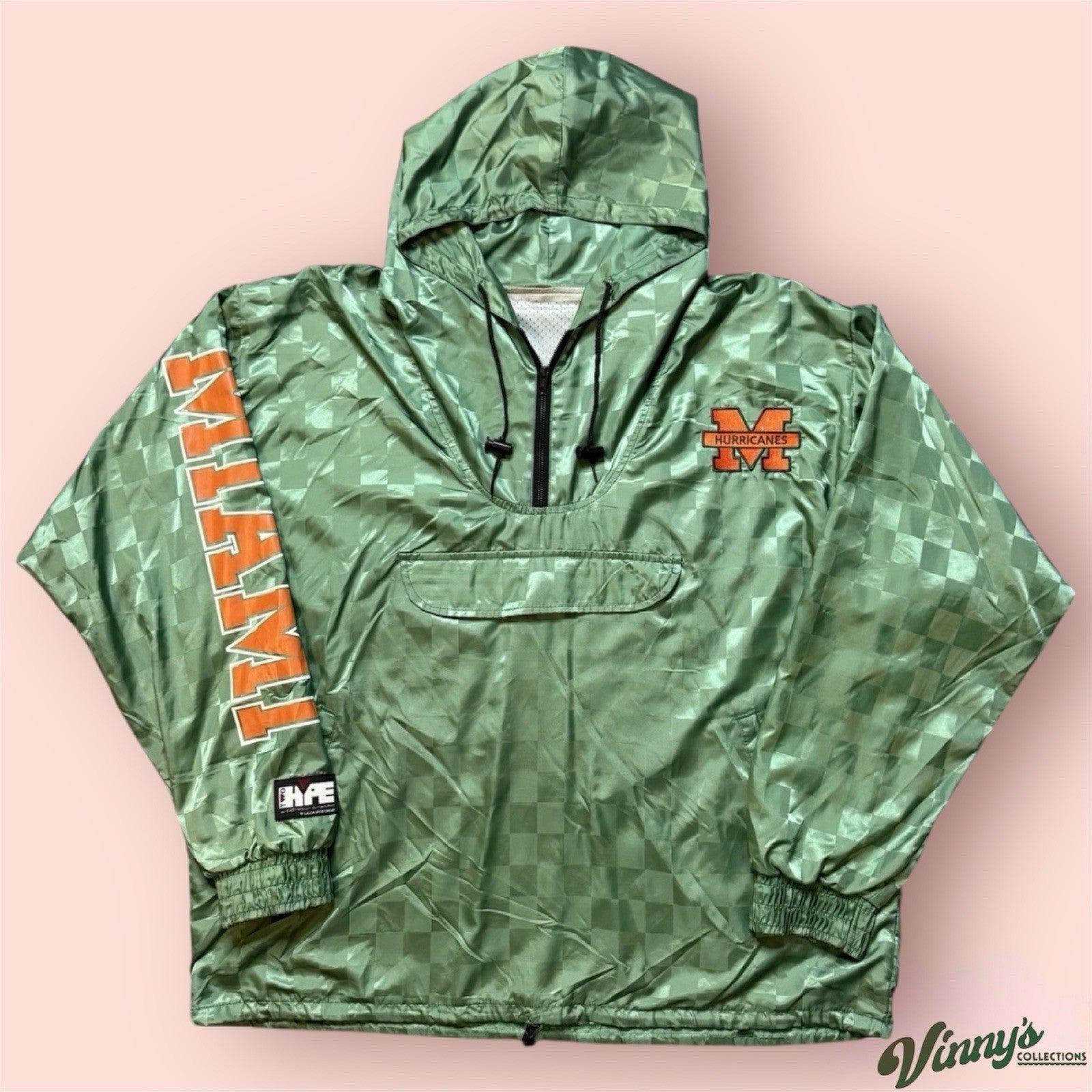 Vintage Two Hype Salem NCAA Miami Hurricanes UM College Jacket Mens XL