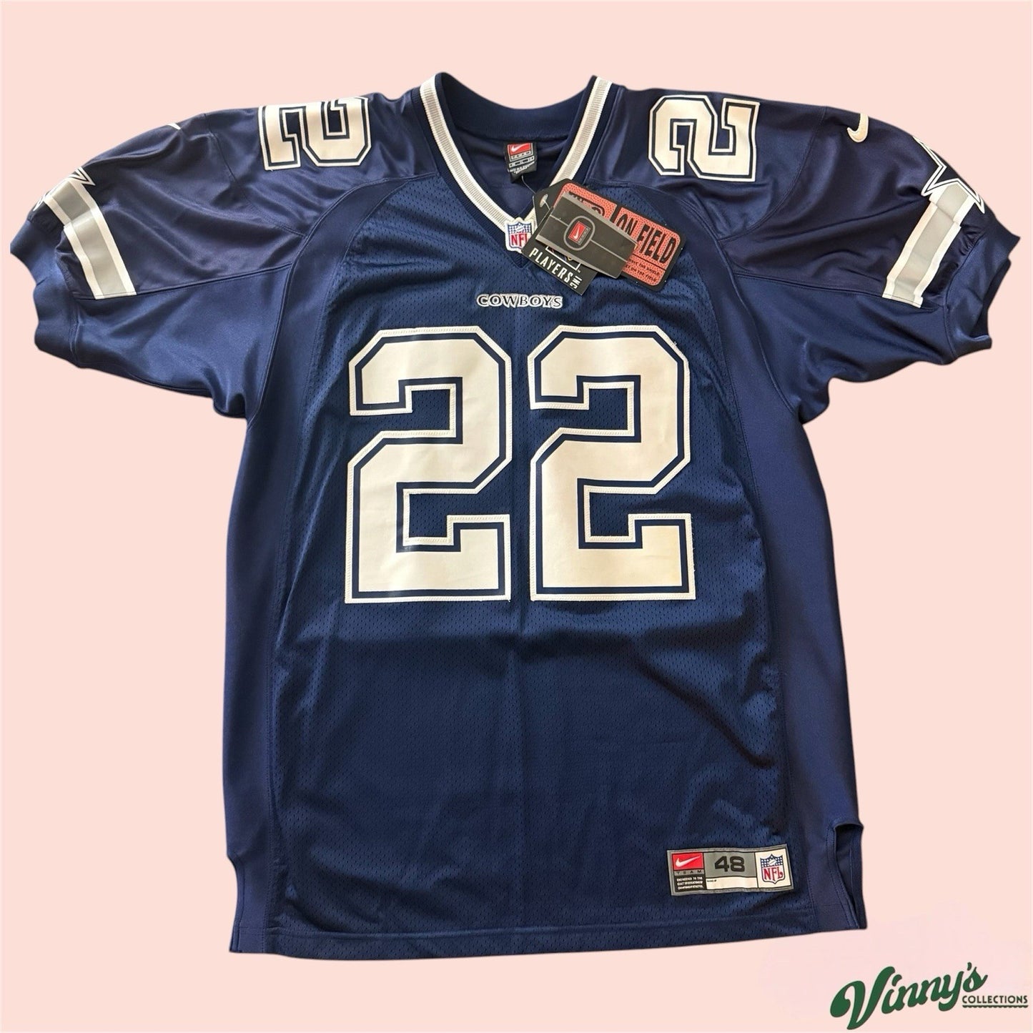 Nike NFL Dallas Cowboys Emmitt Smith Football Onfield Stitched Jersey Mens 48 XL