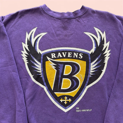 Vintage Logo 7 NFL Baltimore Ravens Football Sweatshirt Mens 2XL
