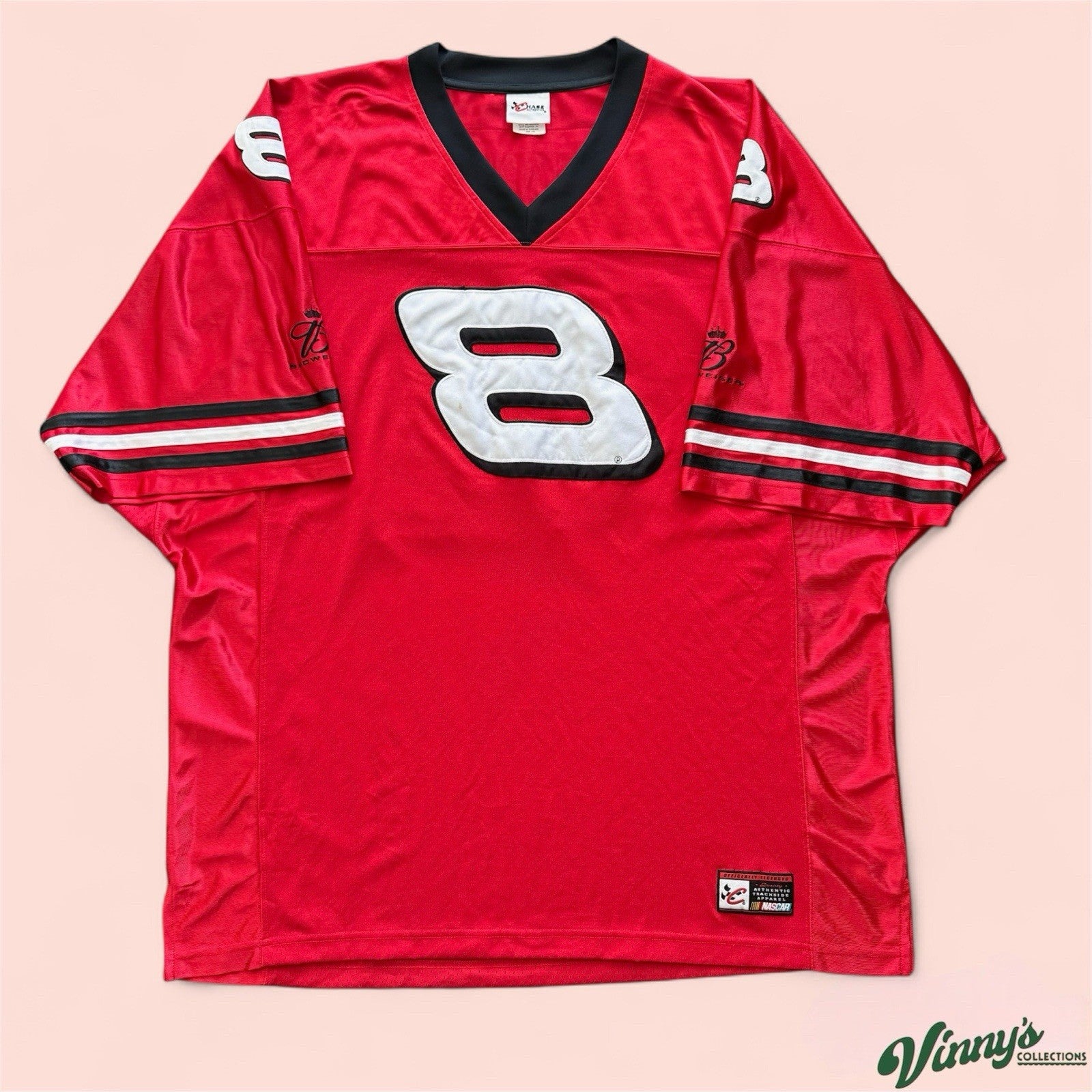 Chase Authentic NASCAR Dale Earnhardt Jr Budweiser Football Jersey Mens 2XL