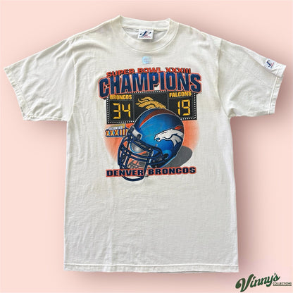 Vintage Logo Athletic NFL Denver Broncos Super Bowl Football Shirt Mens Medium