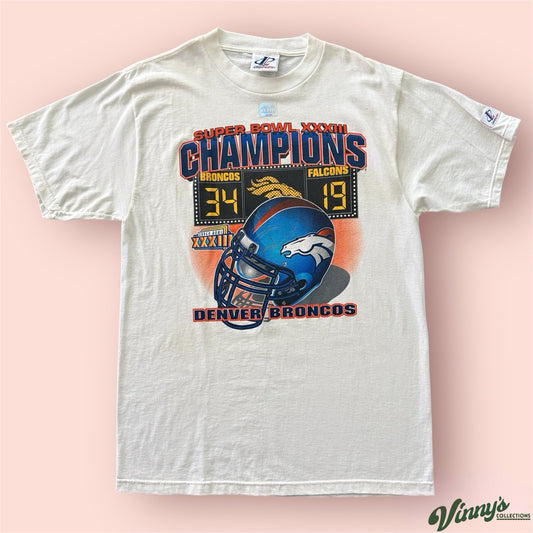 Vintage Logo Athletic NFL Denver Broncos Super Bowl Football Shirt Mens Medium