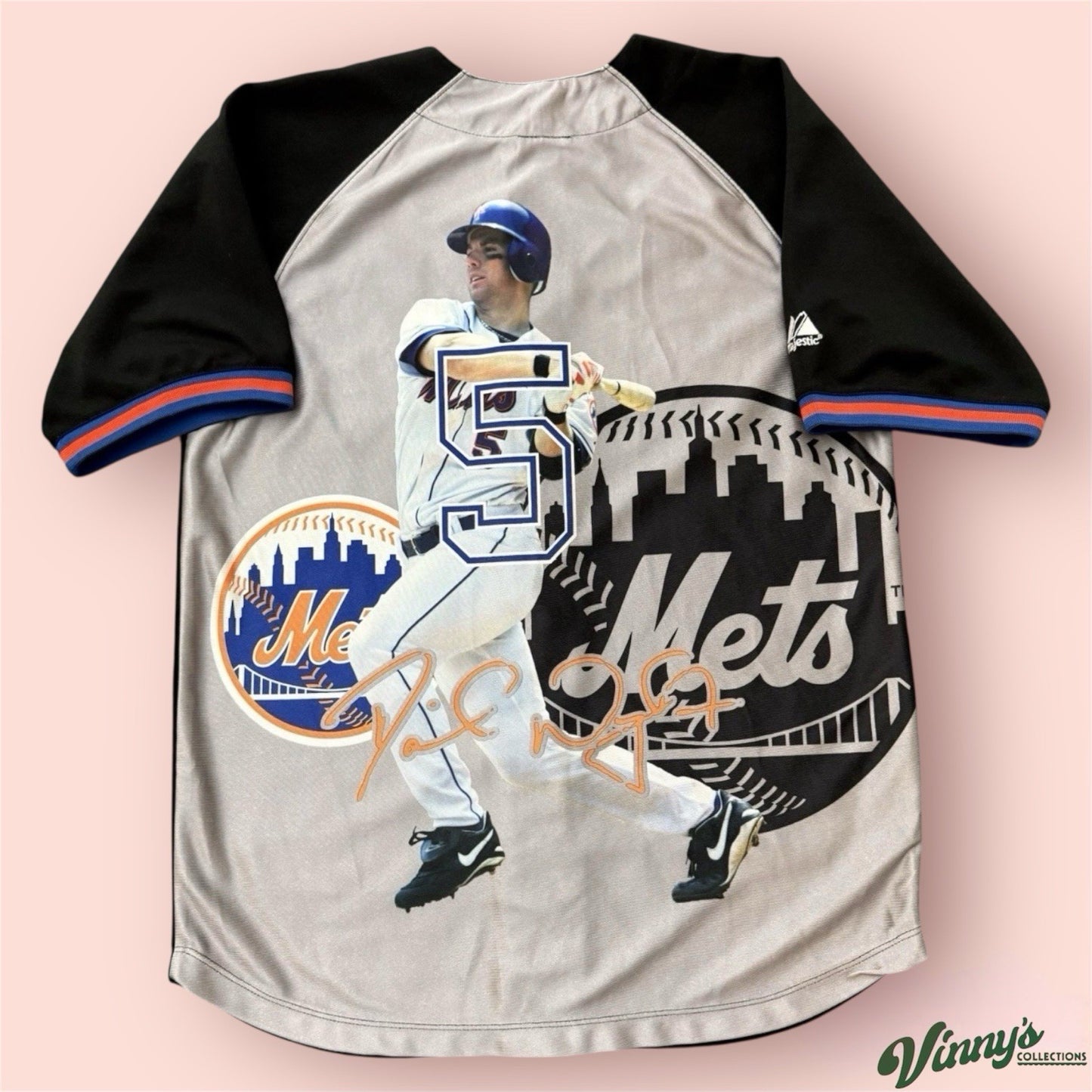 Majestic MLB New York Mets David Wright Baseball Jersey Youth Large