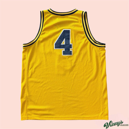 Nike NCAA Michigan Wolverines #4 Chris Webber College Basketball Jersey Mens XL