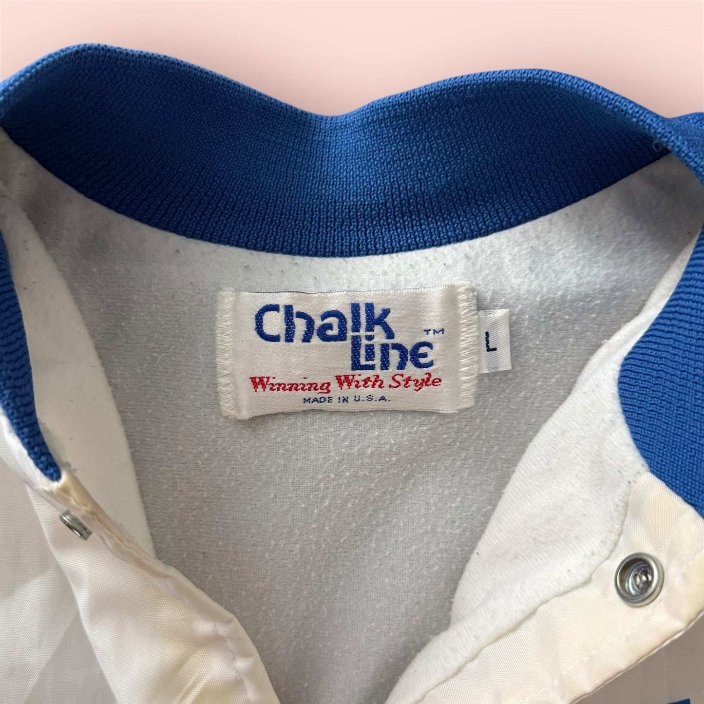 Vintage Chalk Line NFL New York Giants Football Bomber Jacket Mens Large