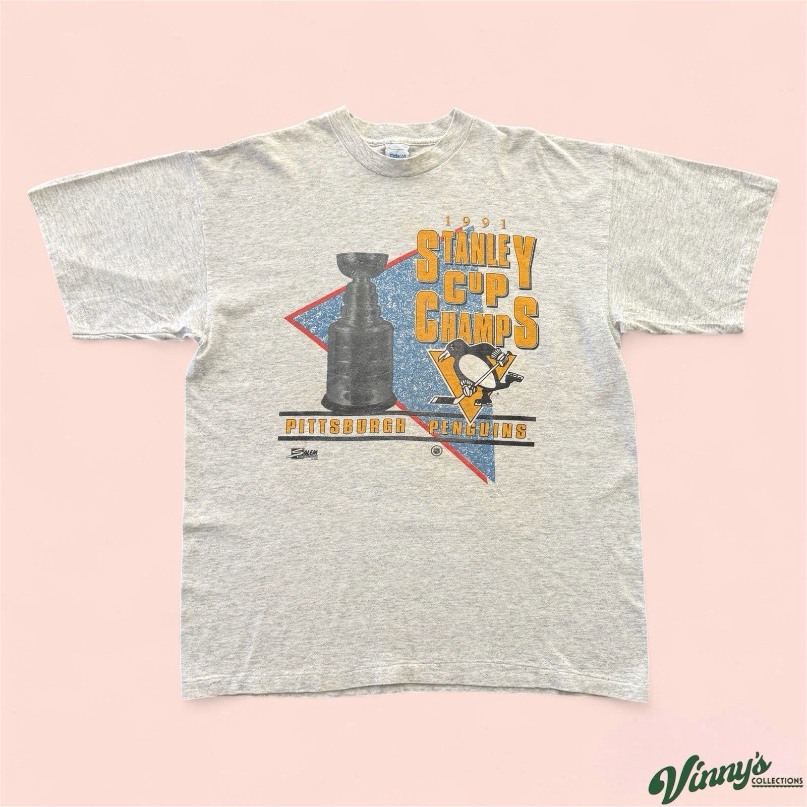 Vintage 1991 Salem Sportswear NHL Pittsburgh Penguins Hockey Shirt Mens XL
