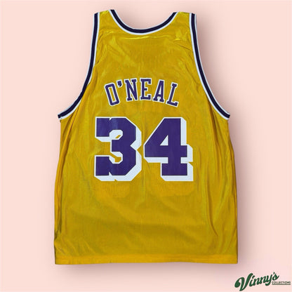 Champion NBA Los Angeles Lakers Shaquille Oneal Basketball Jersey Mens 44 Large