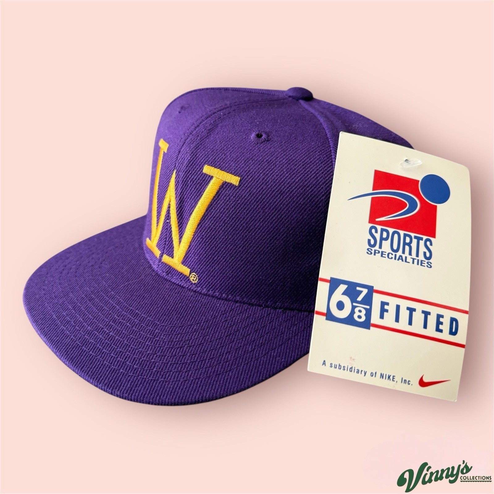 Vintage NCAA Washington Huskies College Fitted Hat 6 7/8