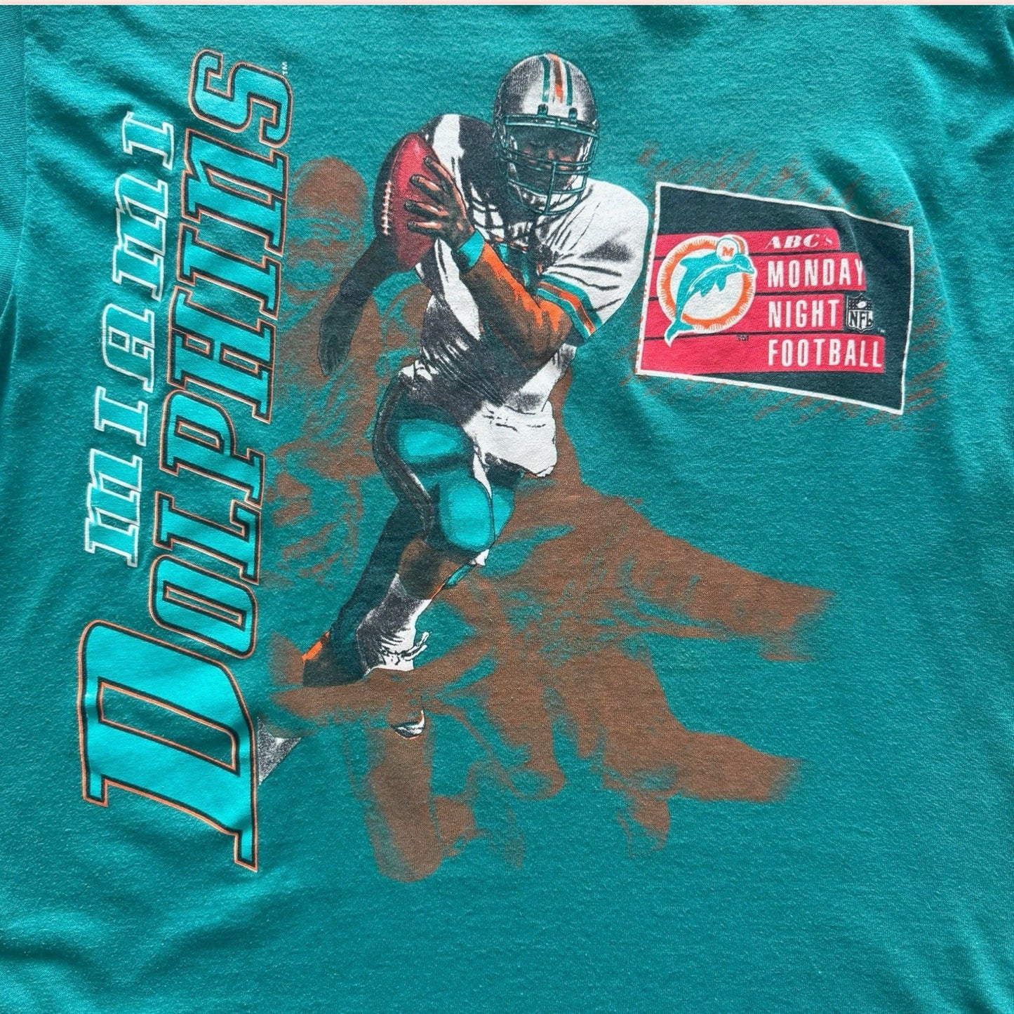 Vintage Nutmeg NFL Miami Dolphins Football Shirt Mens Medium