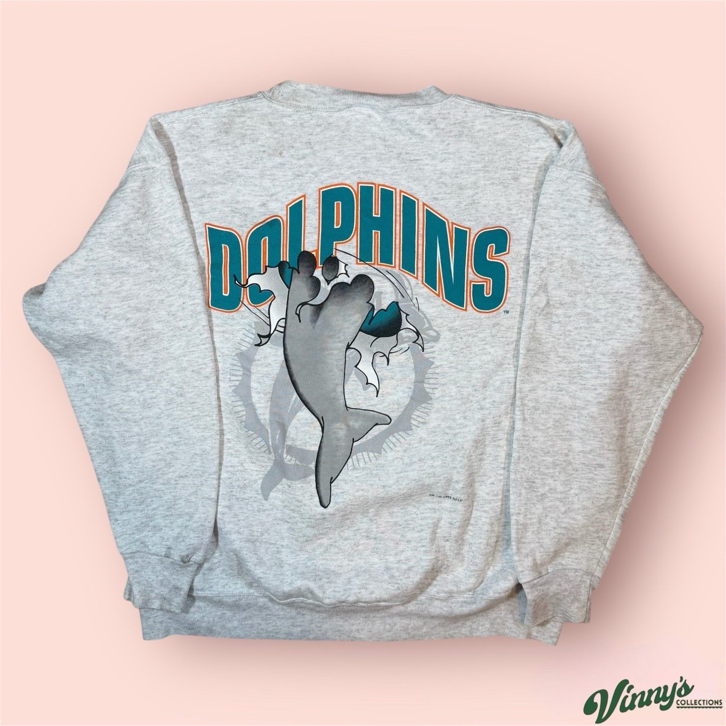 Vintage Nutmeg NFL Miami Dolphins Breakthrough Football Sweatshirt Mens XL