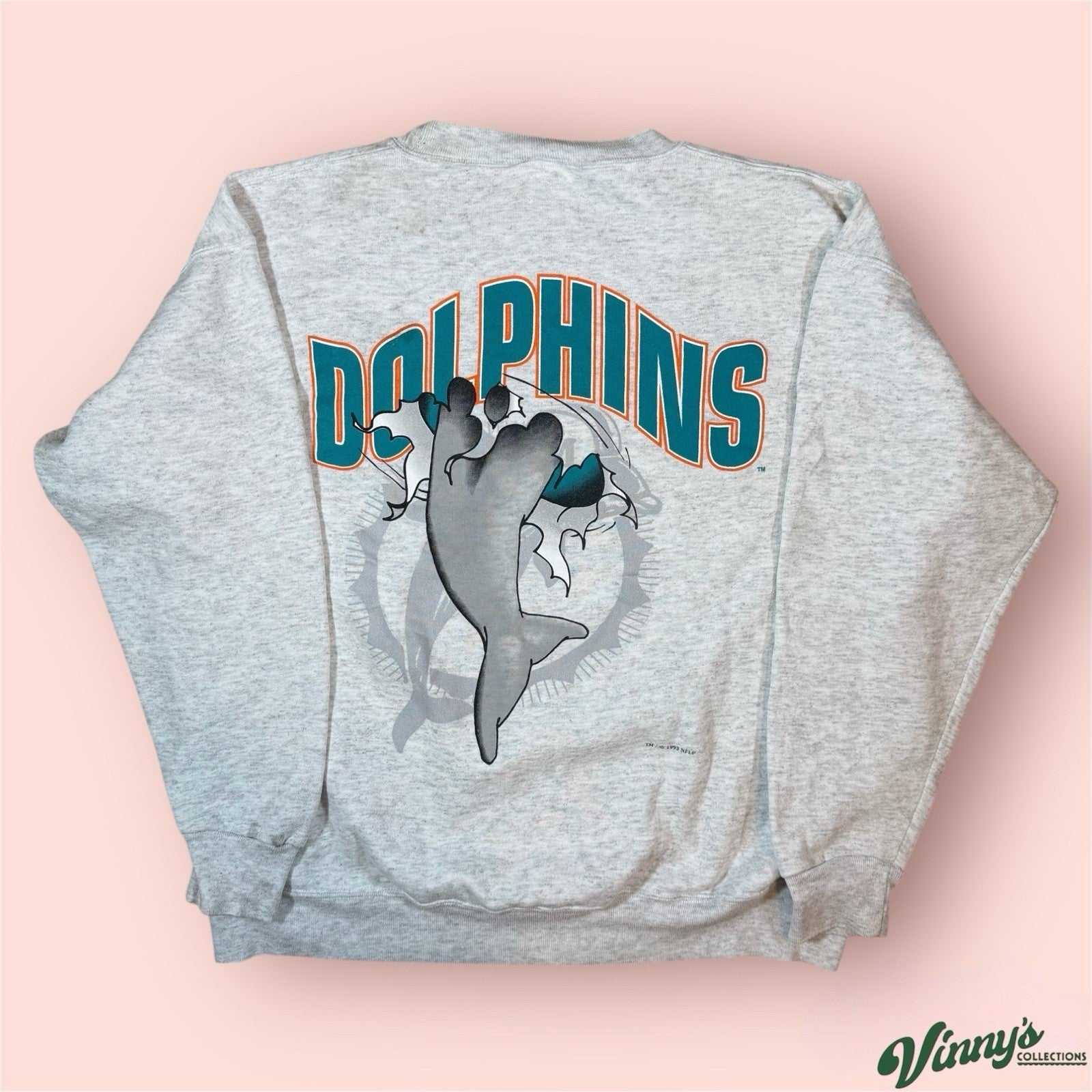 Vintage Nutmeg NFL Miami Dolphins Breakthrough Football Sweatshirt Mens XL