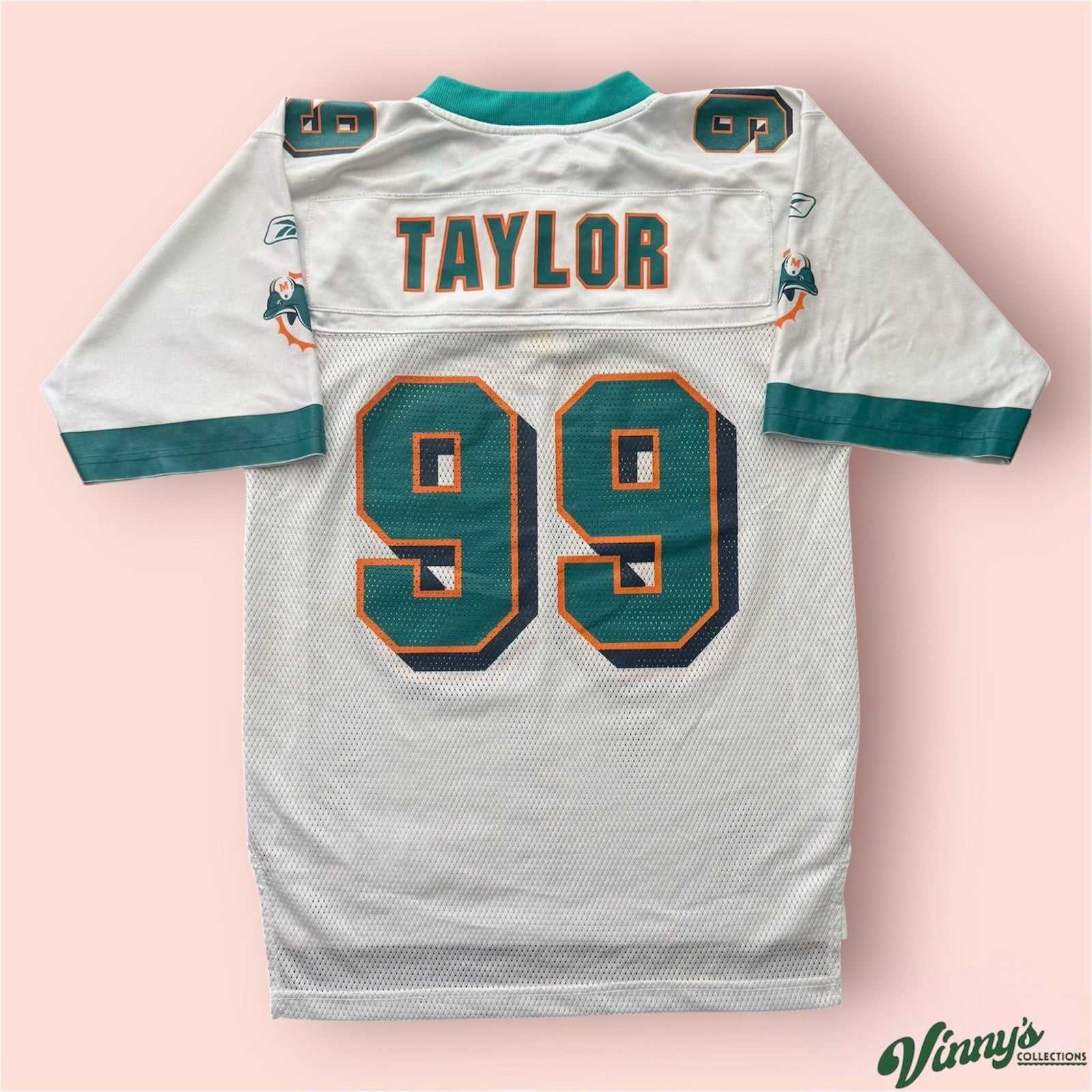 Reebok NFL Miami Dolphins Jason Taylor Football Jersey Mens Small