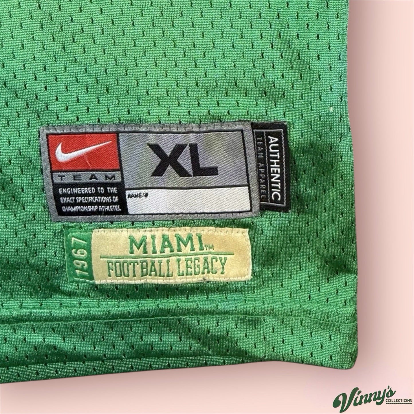 Vintage Nike NCAA Miami Hurricanes Devin Hester College Football Jersey Mens XL