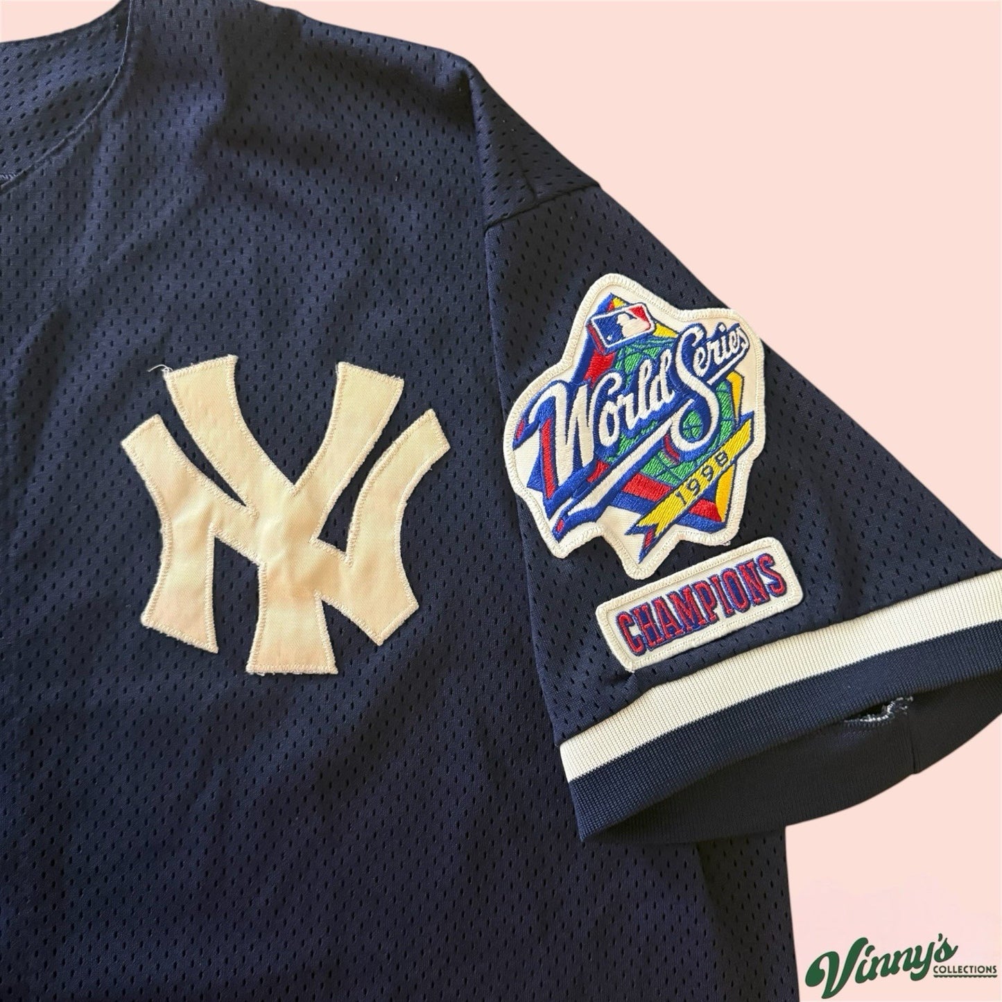 Majestic 1999 MLB New York Yankees World Series Baseball Jersey Mens XL