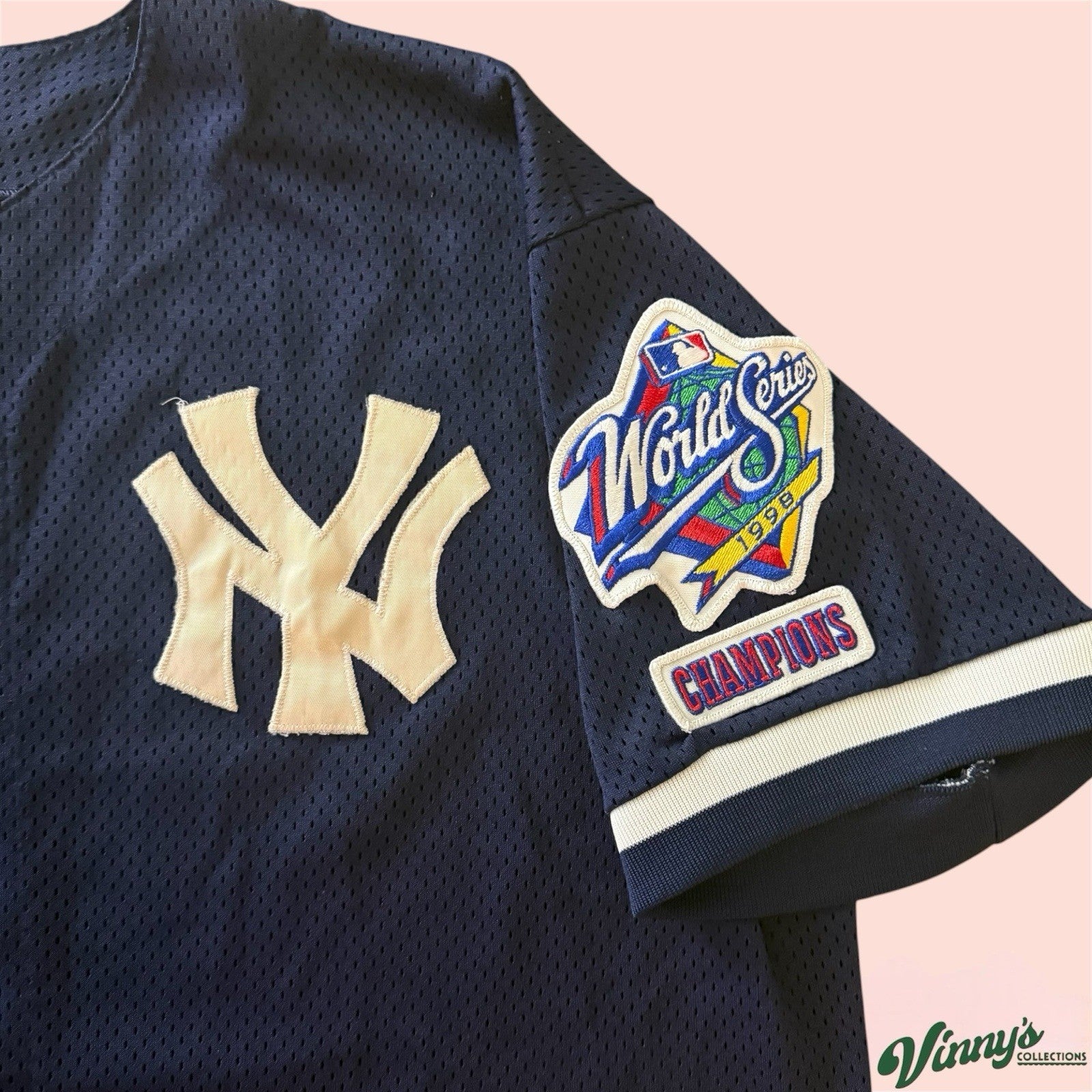 Majestic 1999 MLB New York Yankees World Series Baseball Jersey Mens XL