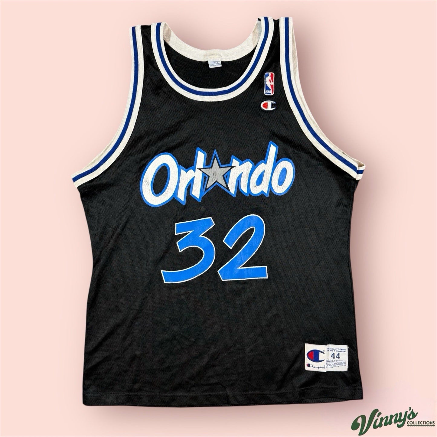 Champion NBA Orlando Magic Shaquille Oneal Basketball Jersey Mens 44 Large