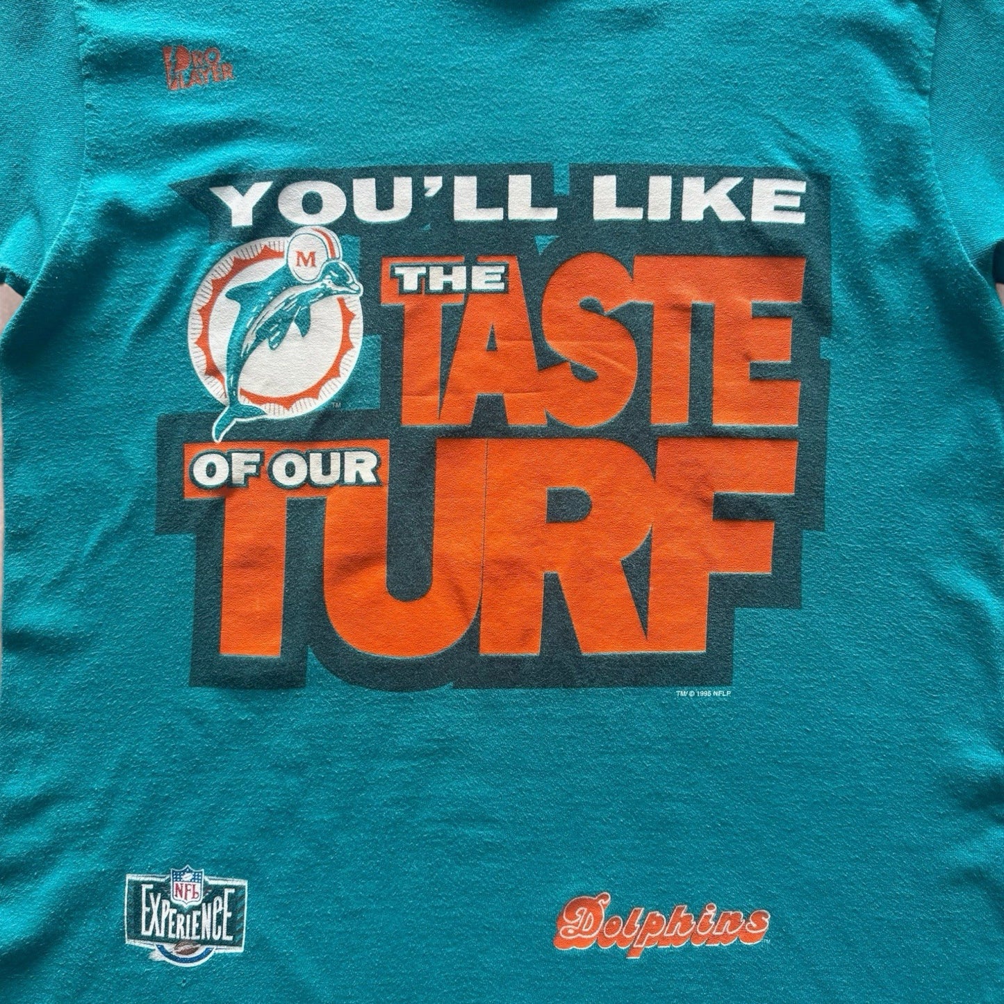 Vintage Pro Player NFL Miami Dolphins Football Shirt Mens Medium