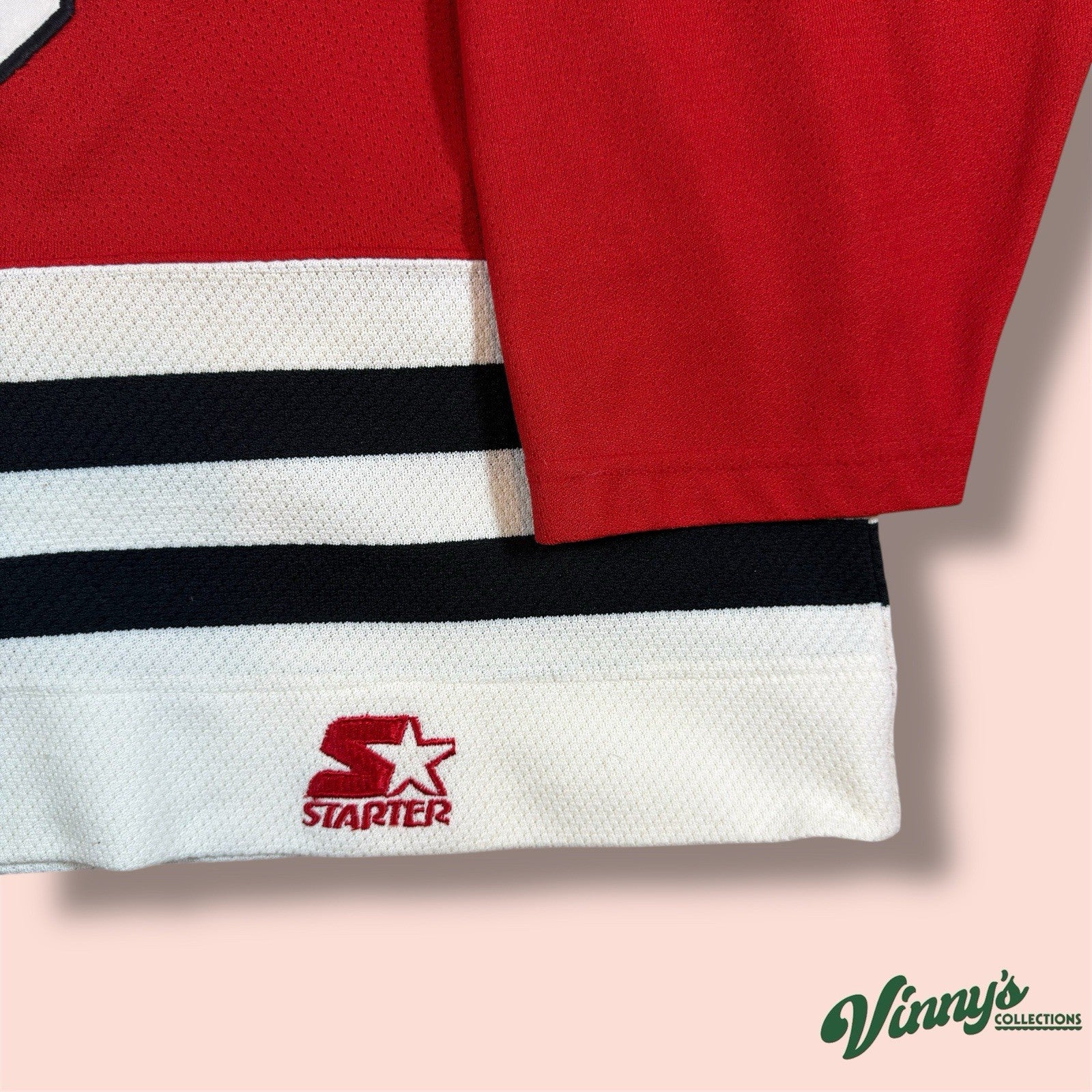 Vintage Starter NHL Chicago Blackhawks Bobby Hull Hockey Jersey Mens XL