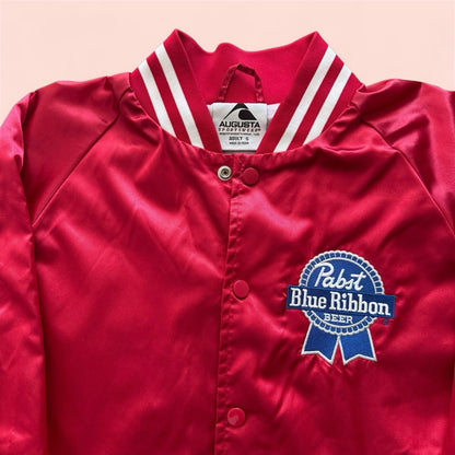 Vintage Augusta Pabst Blue Ribbon Beer PBR Bomber Jacket Mens Small