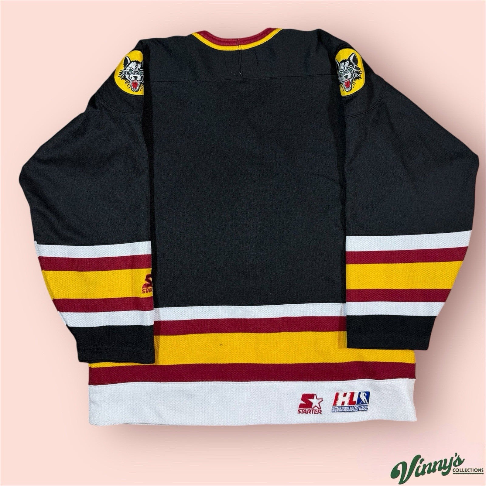 Vintage Starter IHL Chicago Wolves Hockey Jersey Youth Large