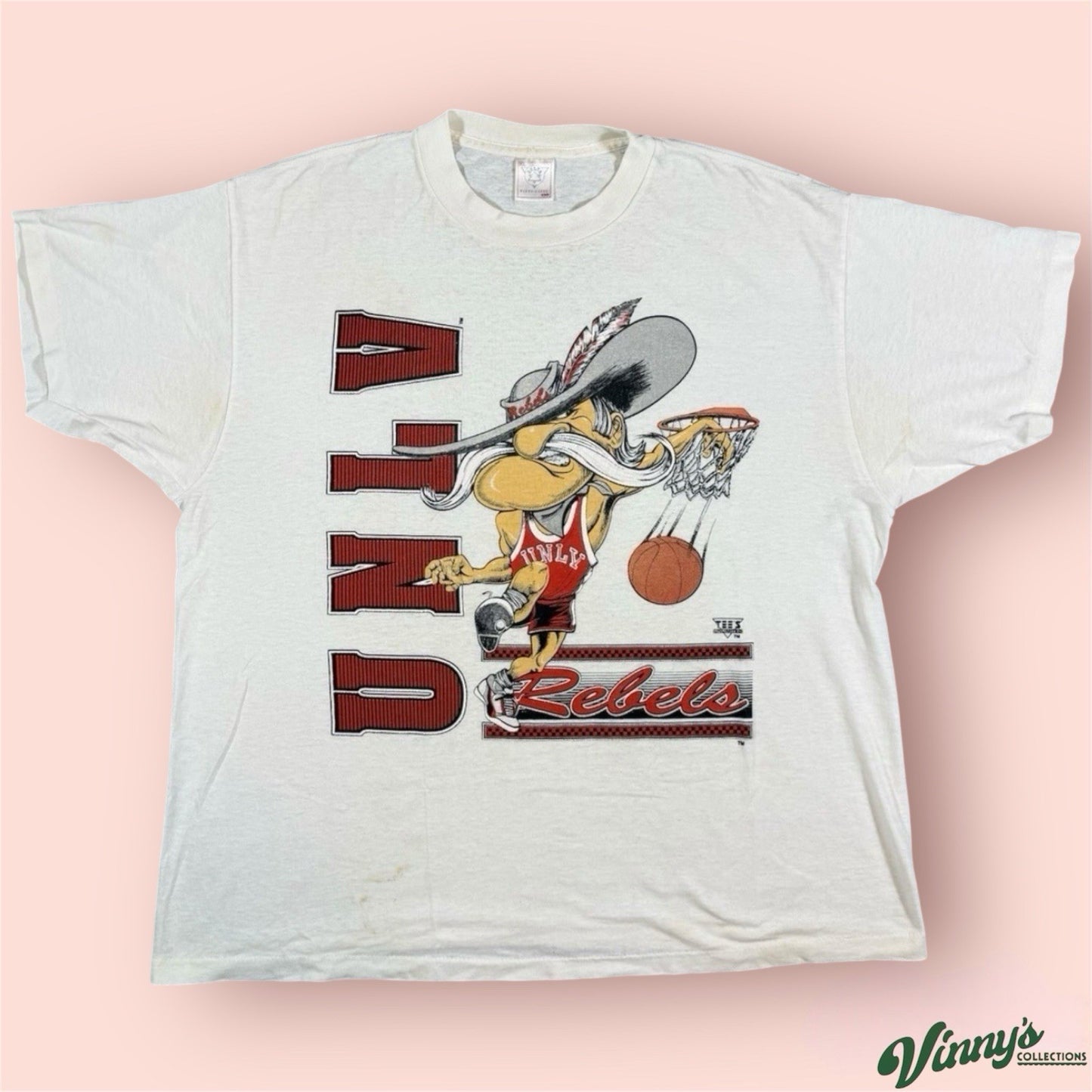 Vintage Single Stitch NCAA UNLV Rebels College Shirt Mens XL