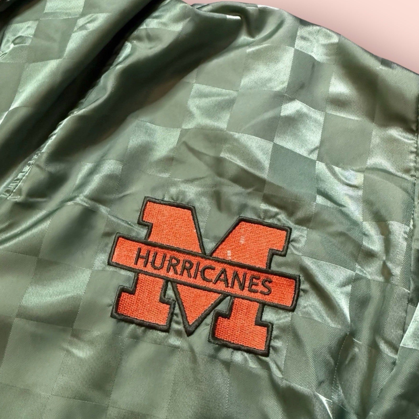 Vintage Two Hype Salem NCAA Miami Hurricanes UM College Jacket Mens XL