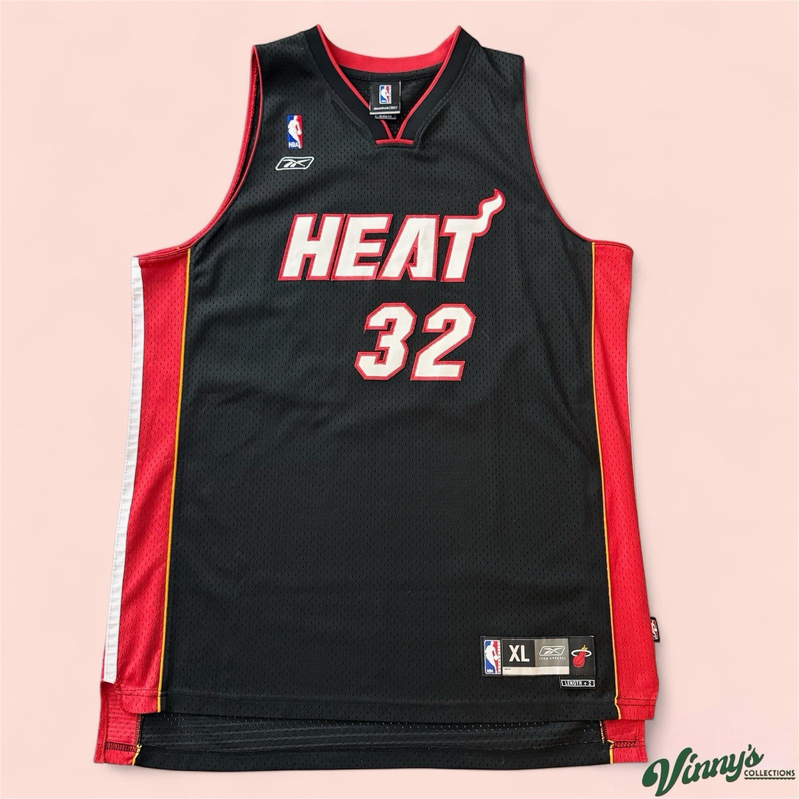 Reebok NBA Miami Heat Shaquille Oneal Shaq Basketball Jersey Mens XL