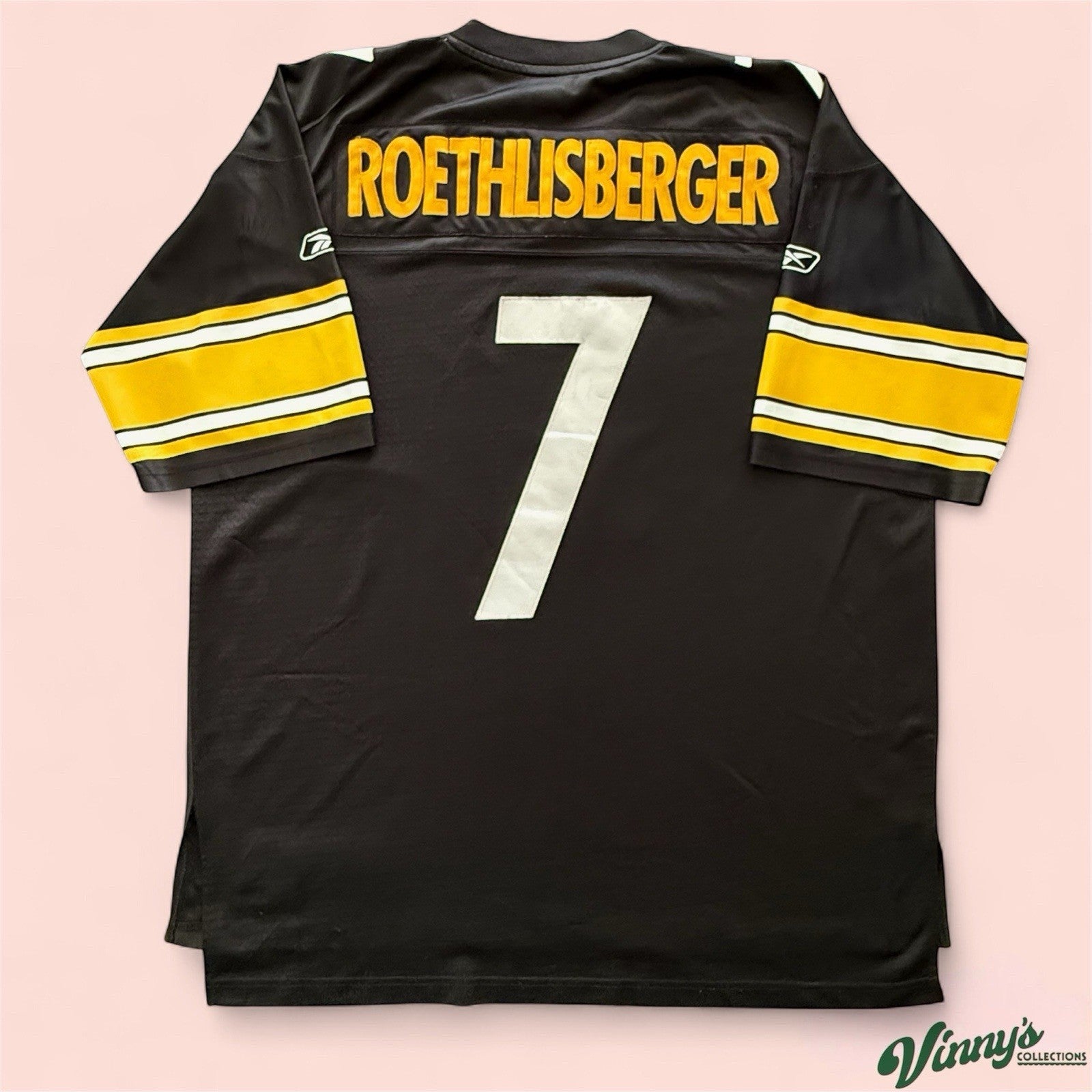 Reebok NFL Pittsburgh Steelers Ben Roethlisberger Football Jersey Mens 2XL