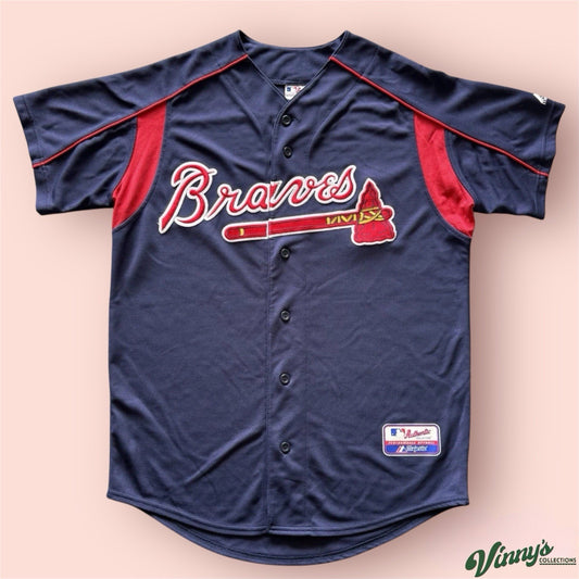 Majestic MLB Atlanta Braves Baseball Jersey Mens Medium