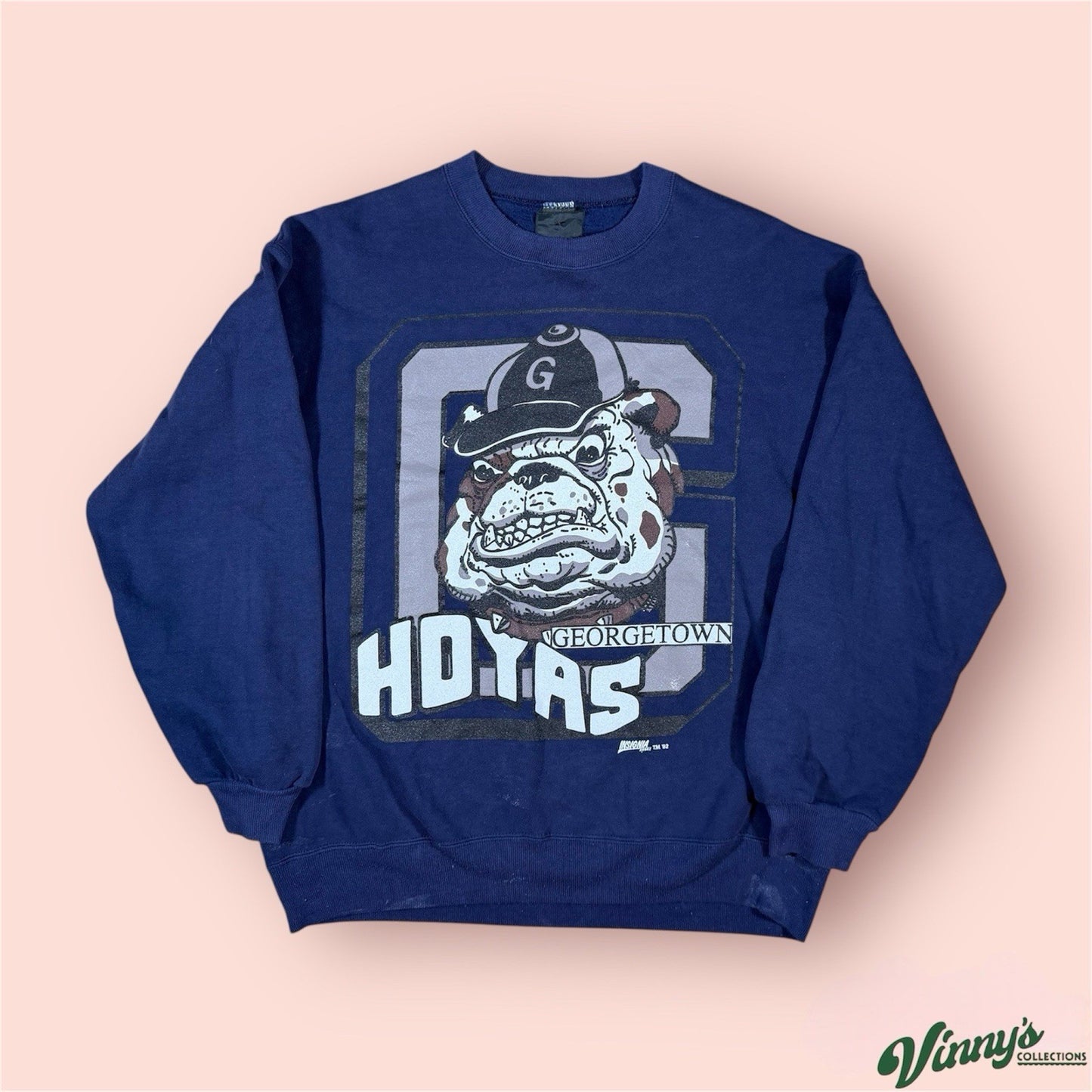 Vintage 1992 NCAA Georgetown Hoyas College Sweatshirt Mens Large
