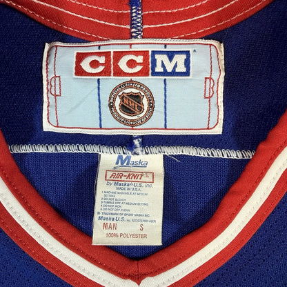 Vintage CCM NHL New York Rangers Hockey Jersey Mens Small