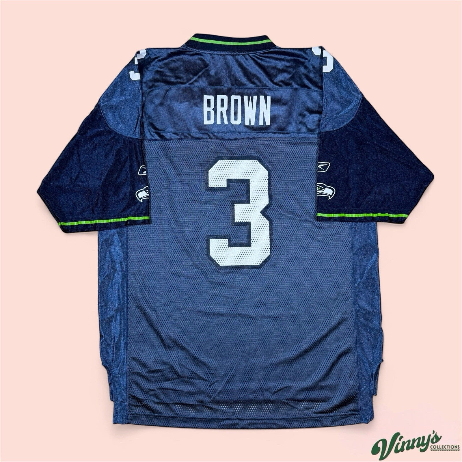 Reebok NFL Seattle Seahawks Josh Brown Football Jersey Mens Large