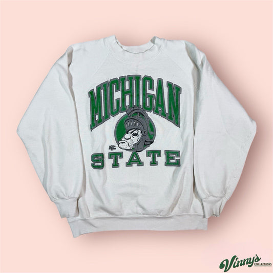 Vintage NCAA Michigan State Spartans College Sweatshirt Mens Medium
