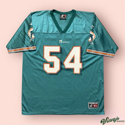 Vintage Logo Athletic NFL Miami Dolphins Zach Thomas Football Jersey Mens XL