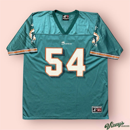 Vintage Logo Athletic NFL Miami Dolphins Zach Thomas Football Jersey Mens XL