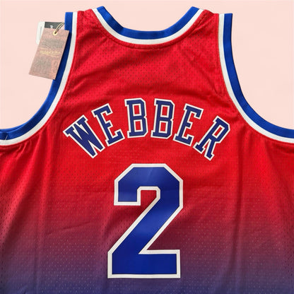 Mitchell & Ness NBA Washington Bullets Chris Webber Basketball Jersey Mens Large