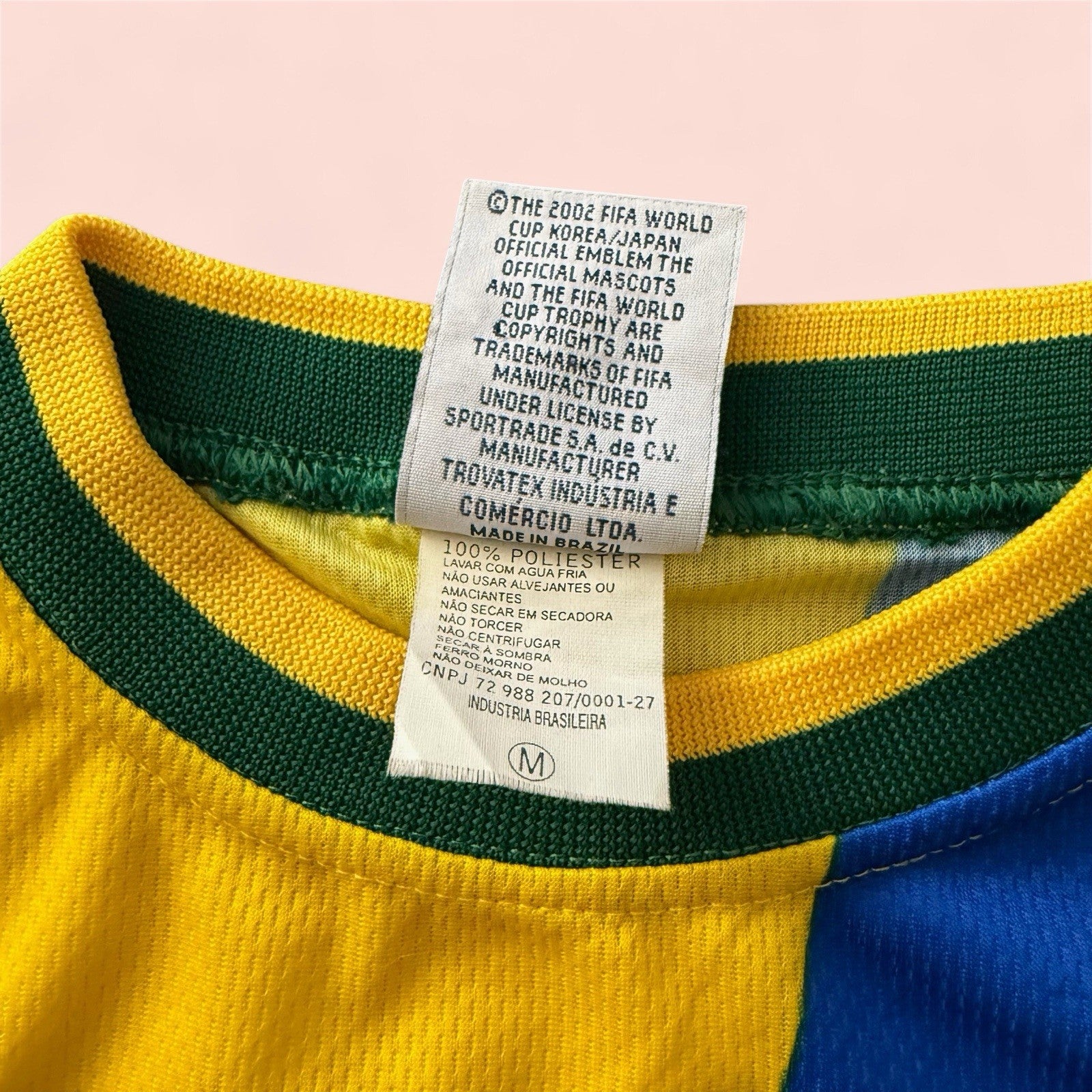 2002 World Cup Arre Penta Brasil Soccer Shirt Mens Medium