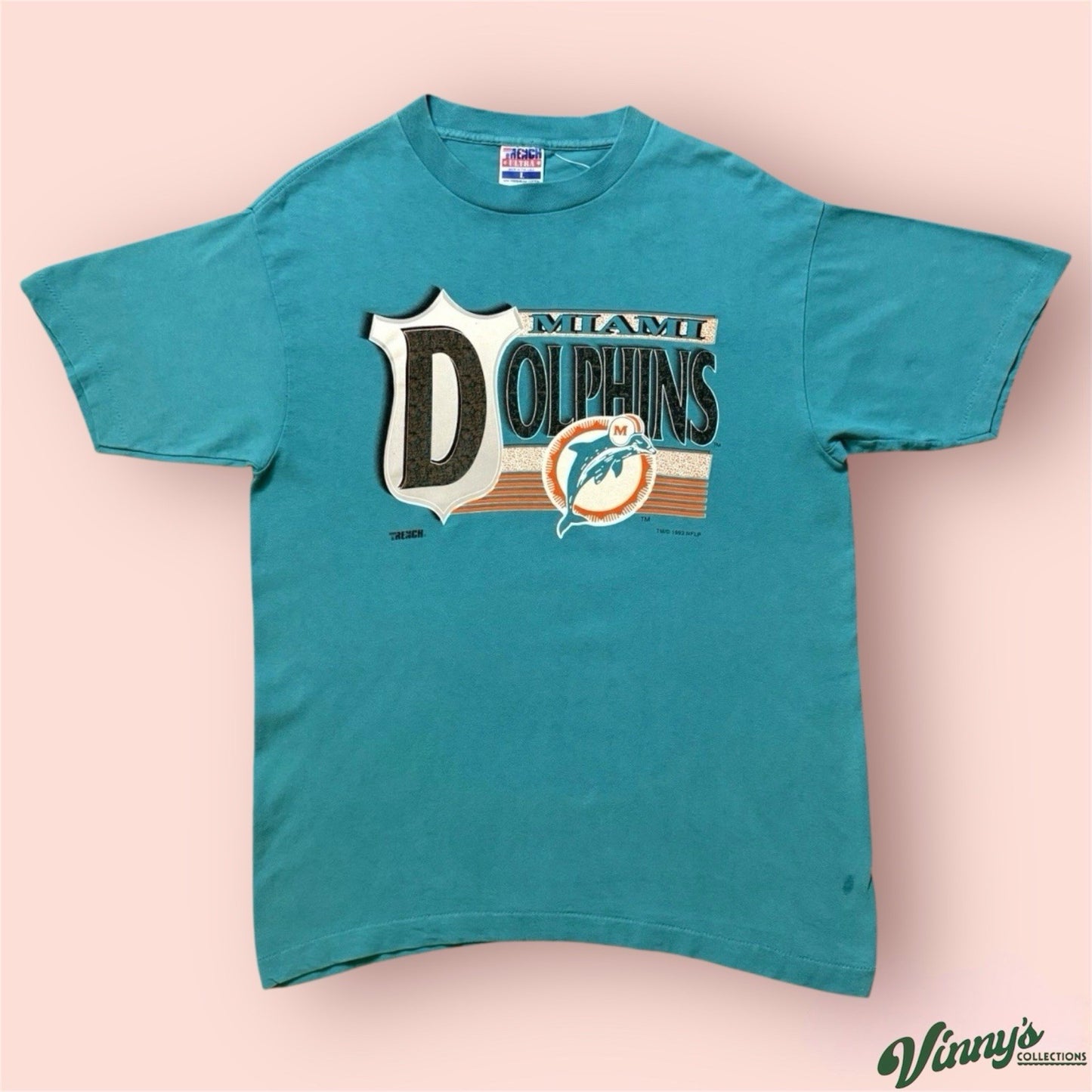 Vintage Trench 1993 NFL Miami Dolphins Football Shirt Mens Large