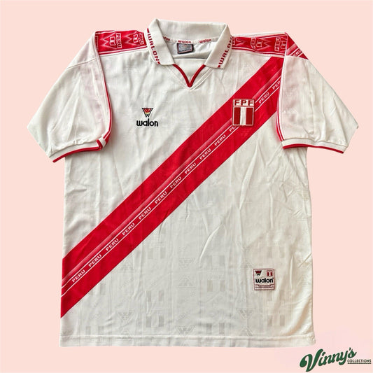 Vintage 2000 Walon Peru Home National Soccer Kit Jersey Mens XL
